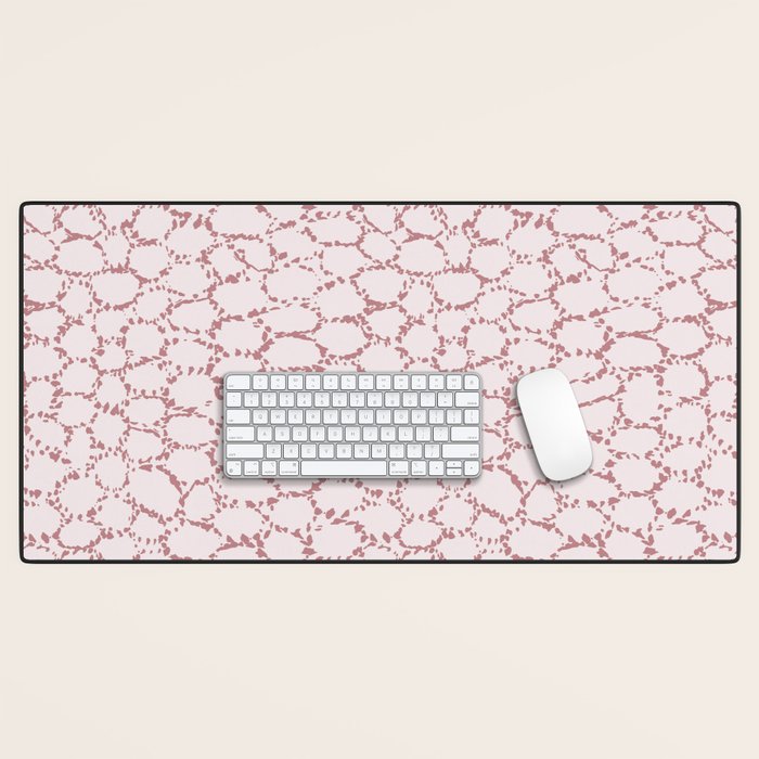 Abstract organic dots - dirty pink pattern Desk Mat Gallery Image 1