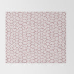 Abstract organic dots - dirty pink pattern Throw Blanket Gallery Image 2