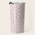Abstract organic dots - dirty pink pattern Travel Mug Gallery Image 3