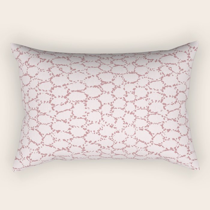 Abstract organic dots - dirty pink pattern Rectangular Pillow Gallery Image 1