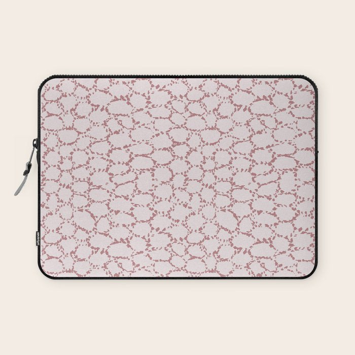 Abstract organic dots - dirty pink pattern Laptop Sleeve Gallery Image 1