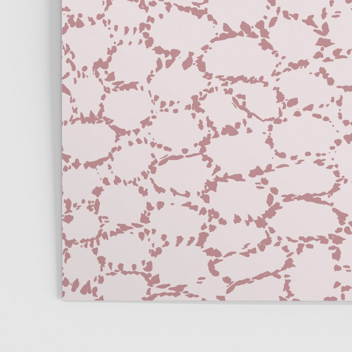 Abstract organic dots - dirty pink pattern Poster Gallery Image 3