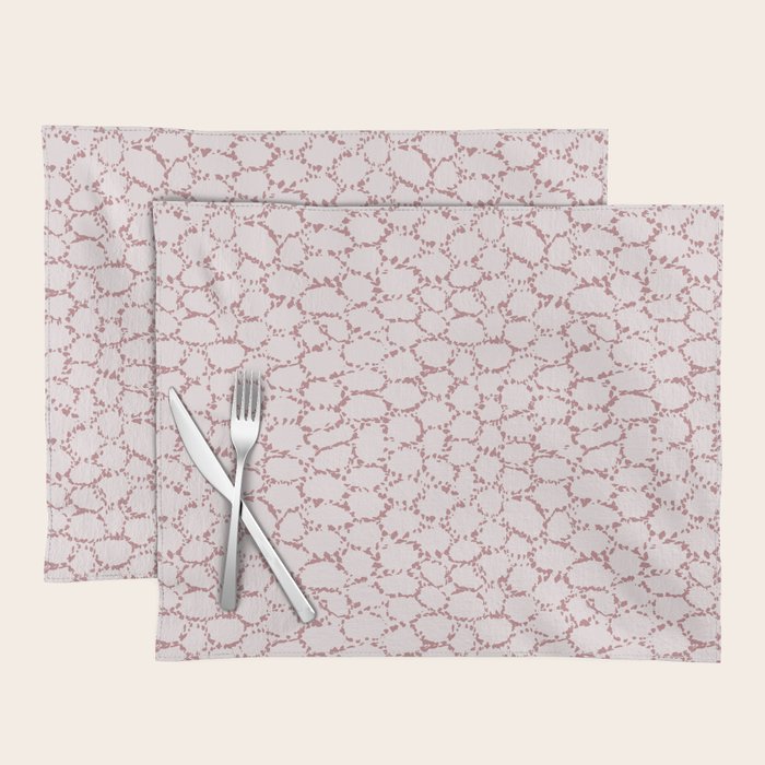 Abstract organic dots - dirty pink pattern Placemat Gallery Image 1
