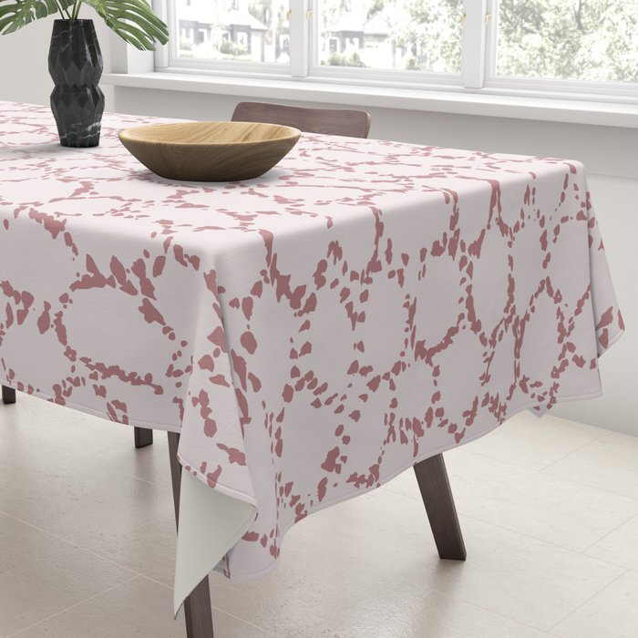 Abstract organic dots - dirty pink pattern Tablecloth Gallery Image 3