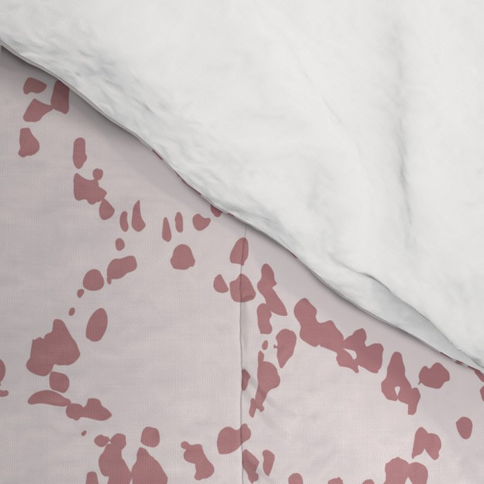 Abstract organic dots - dirty pink pattern Comforter Gallery Image 4