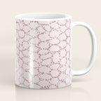 Abstract organic dots - dirty pink pattern Coffee Mug Gallery Image 1