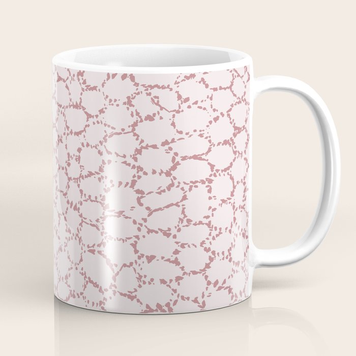 Abstract organic dots - dirty pink pattern Coffee Mug Gallery Image 1
