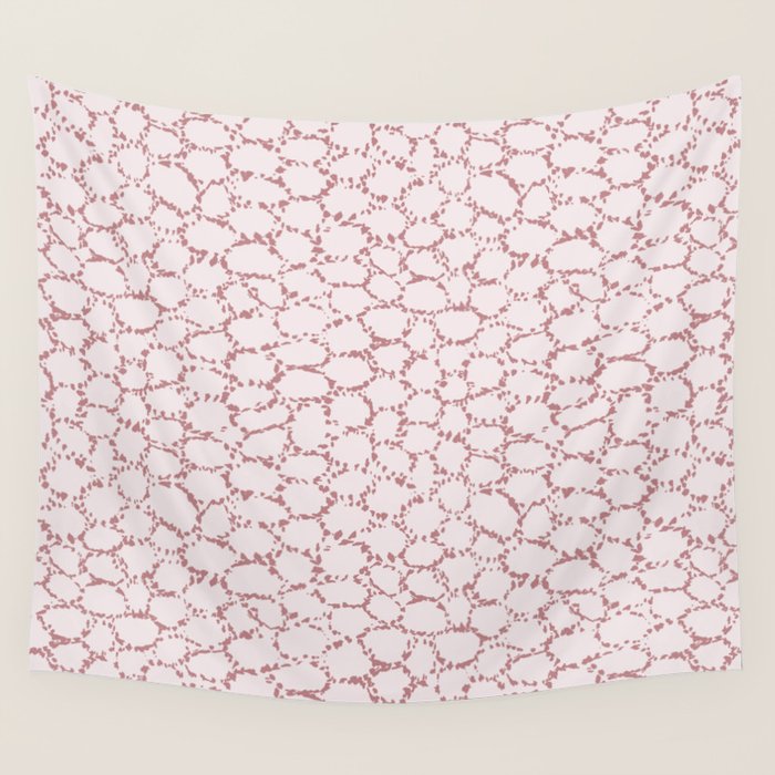 Abstract organic dots - dirty pink pattern Wall Tapestry Gallery Image 1