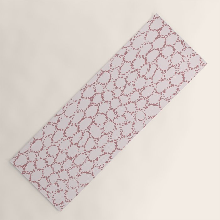 Abstract organic dots - dirty pink pattern Yoga Mat Gallery Image 1