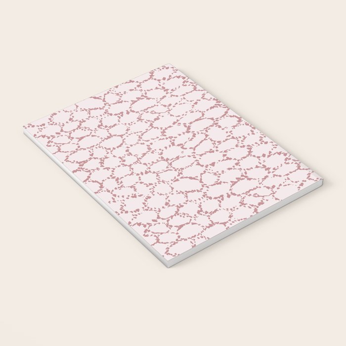 Abstract organic dots - dirty pink pattern Notebook Gallery Image 3