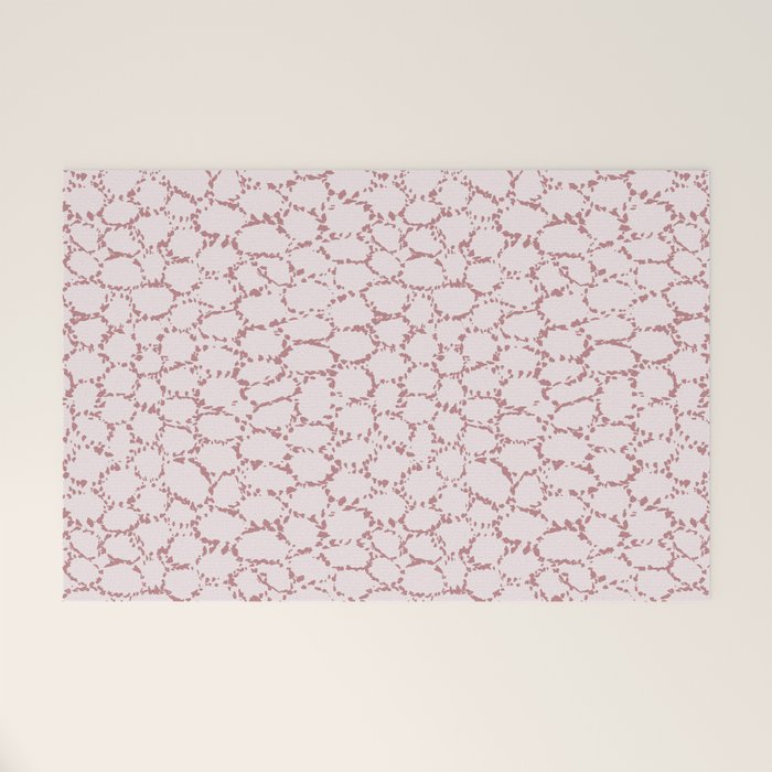 Abstract organic dots - dirty pink pattern Welcome Mat Gallery Image 1