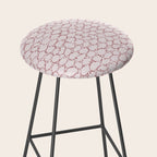 Abstract organic dots - dirty pink pattern Stool Gallery Image 2