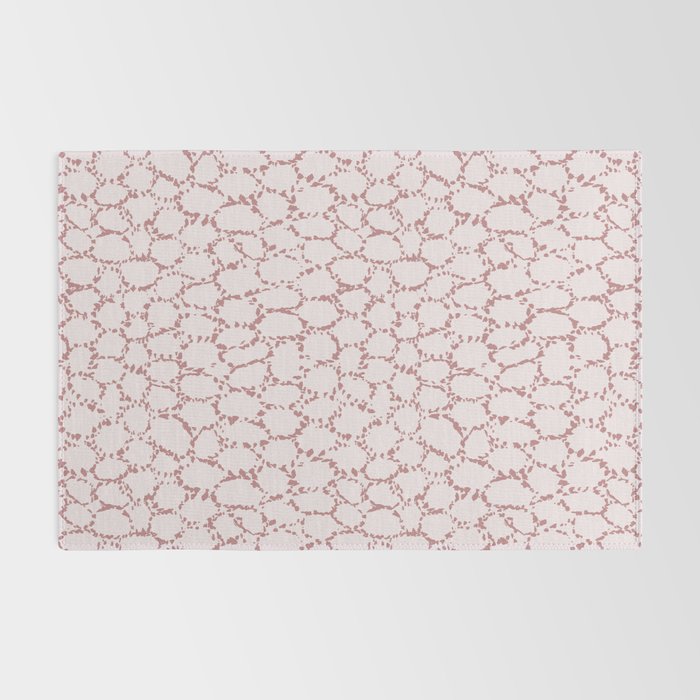 Abstract organic dots - dirty pink pattern Rug Gallery Image 2