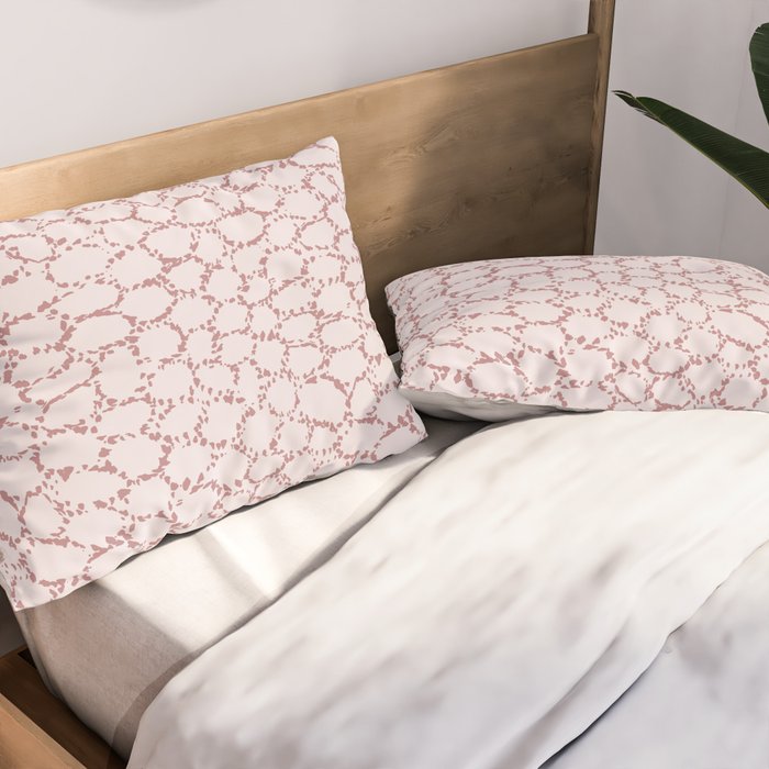 Abstract organic dots - dirty pink pattern Pillow Sham Gallery Image 2