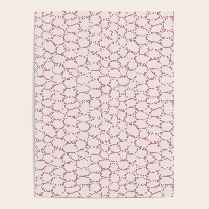 Abstract organic dots - dirty pink pattern Poster Gallery Image 4