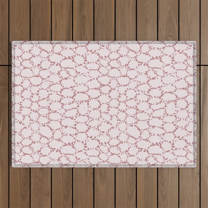 Abstract organic dots - dirty pink pattern Outdoor Rug Gallery Image 1