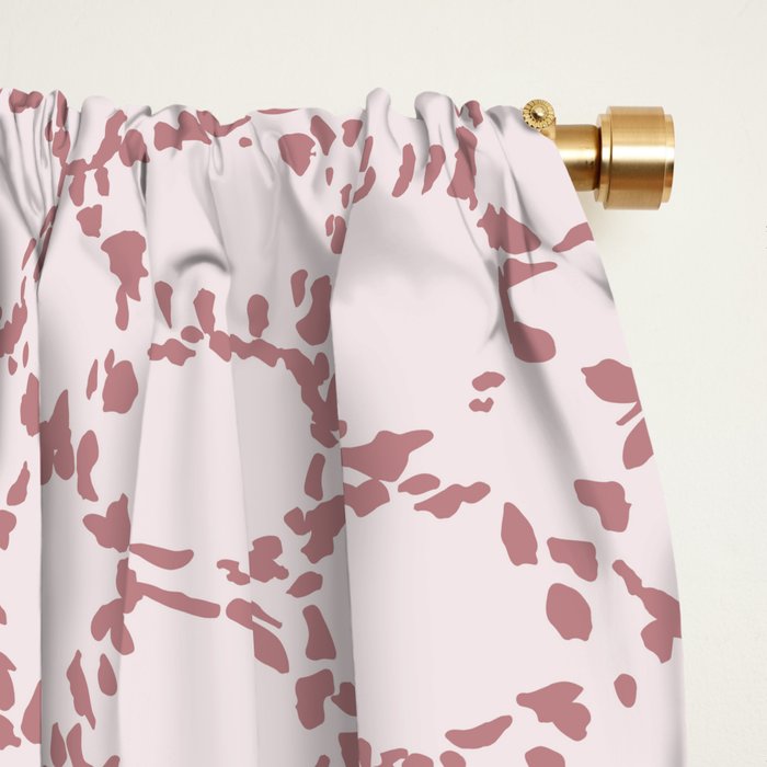Abstract organic dots - dirty pink pattern Window Curtain Gallery Image 2