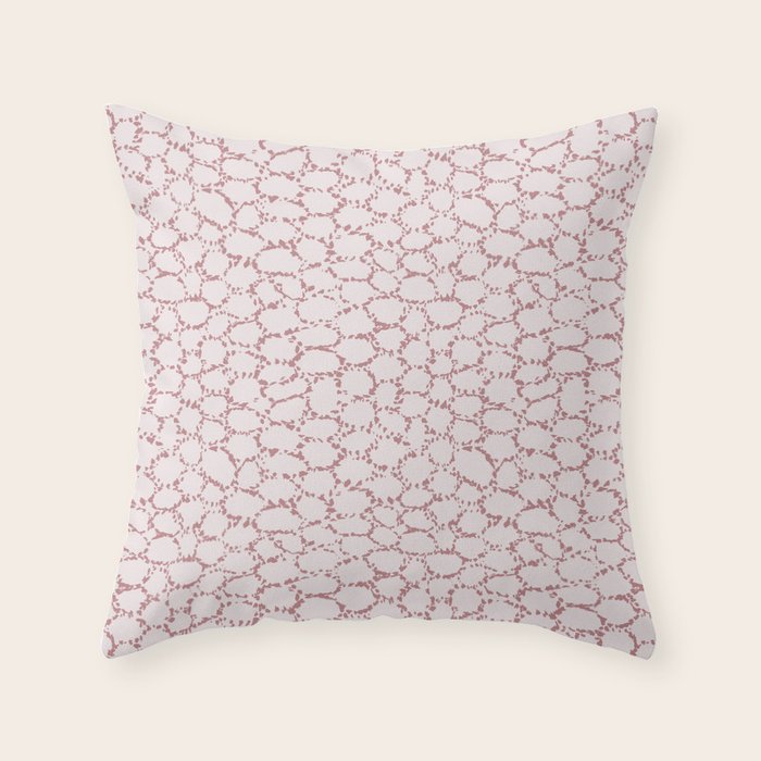 Abstract organic dots - dirty pink pattern Throw Pillow Gallery Image 1