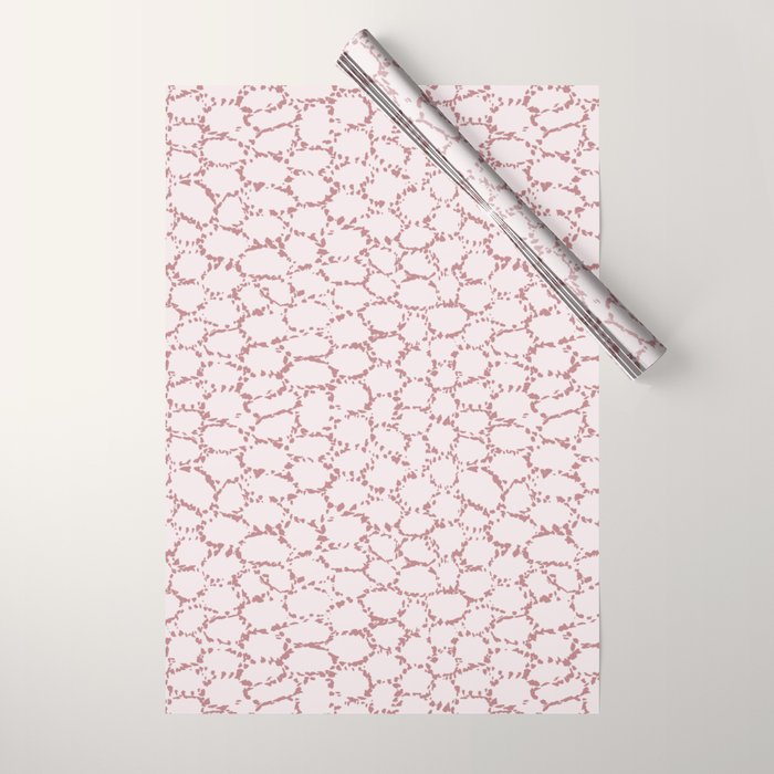 Abstract organic dots - dirty pink pattern Wrapping Paper Gallery Image 1