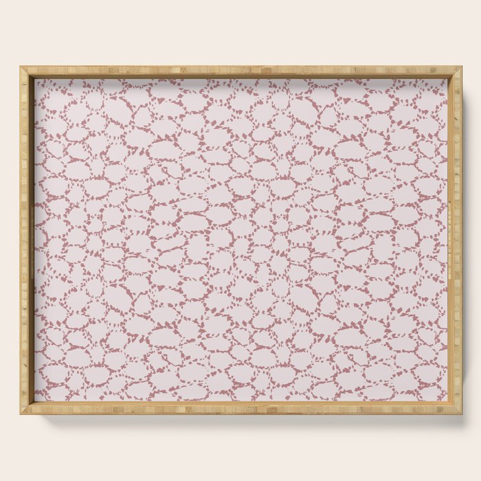 Abstract organic dots - dirty pink pattern Serving Tray Gallery Image 1