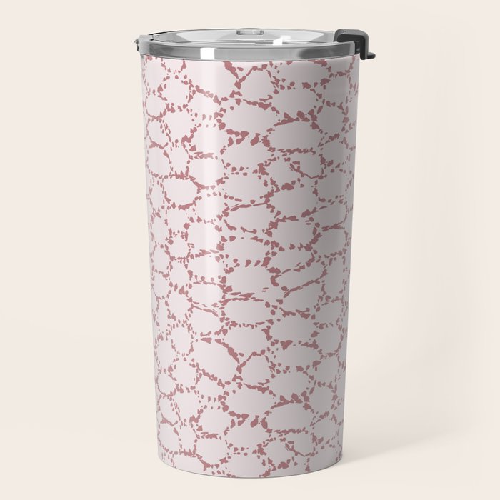 Abstract organic dots - dirty pink pattern Travel Mug Gallery Image 2