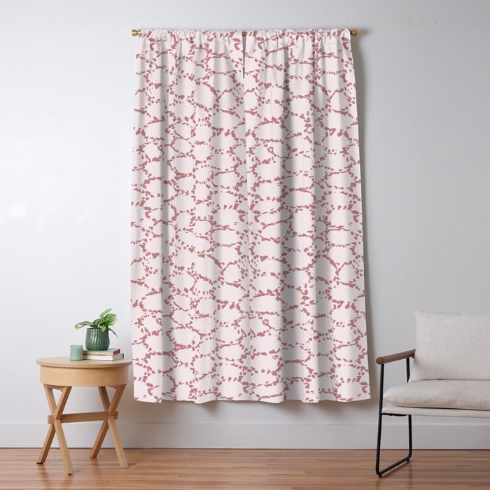 Abstract organic dots - dirty pink pattern Window Curtain Gallery Image 1