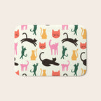 Colorful Cats Pattern Bath Mat Gallery Image 1