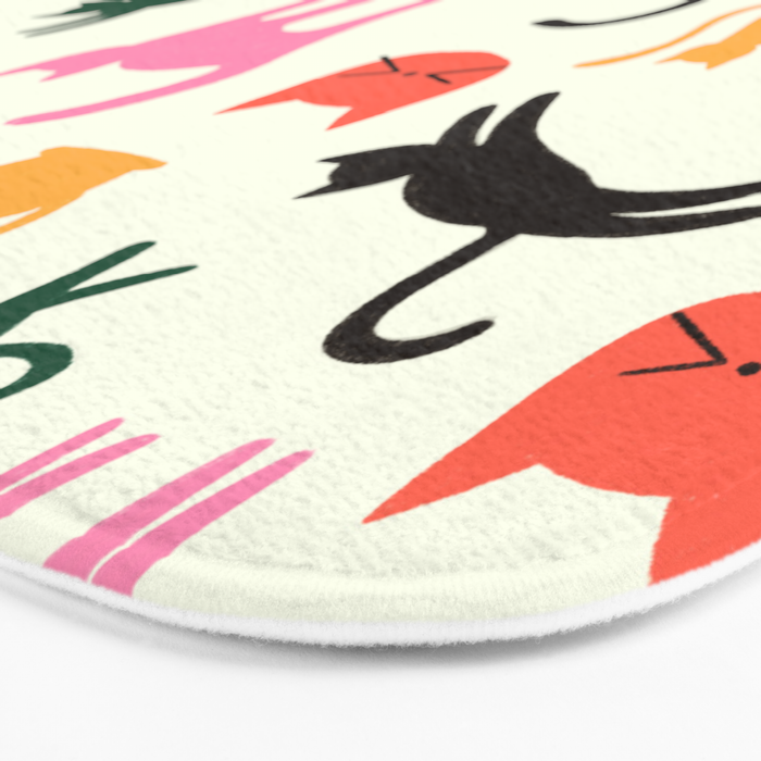 Colorful Cats Pattern Bath Mat Gallery Image 3