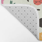 Colorful Cats Pattern Bath Mat Gallery Image 2