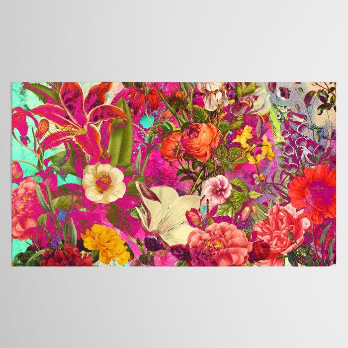 Atomic Garden - Vibrant Flowers Tablecloth Gallery Image 2