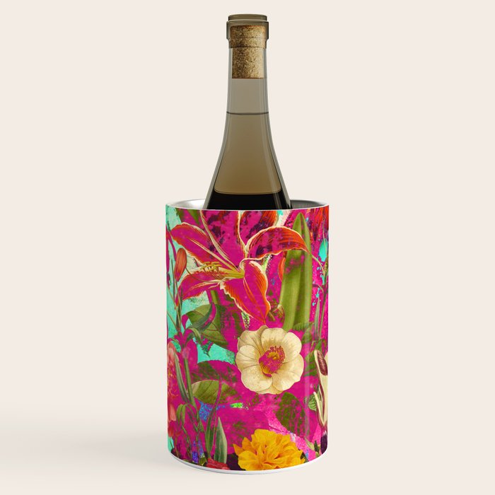 Atomic Garden - Vibrant Flowers Wine Chiller Gallery Image 2