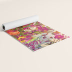 Atomic Garden - Vibrant Flowers Yoga Mat Gallery Image 2