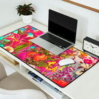 Atomic Garden - Vibrant Flowers Desk Mat Gallery Image 2