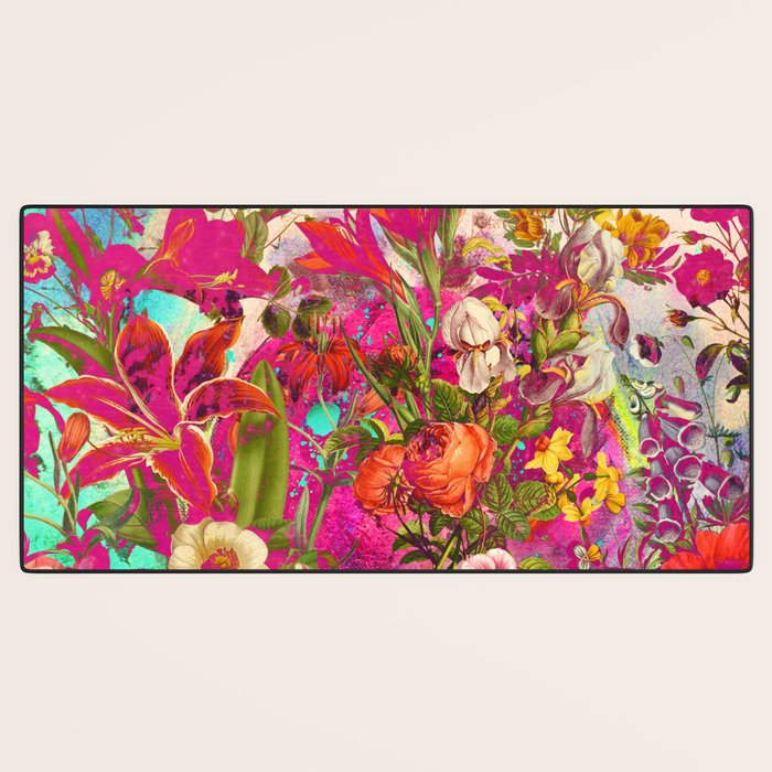 Atomic Garden - Vibrant Flowers Desk Mat Gallery Image 3