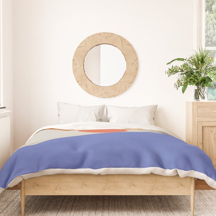 Red Circle #1 Duvet Cover Gallery Image 3