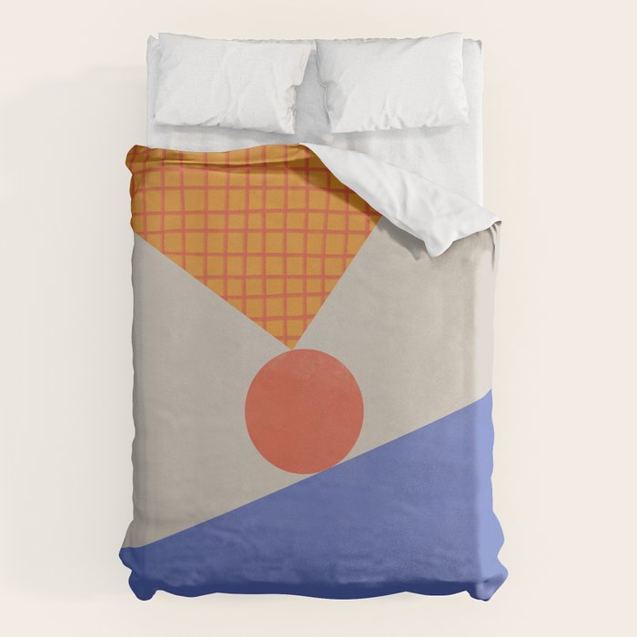 Red Circle #1 Duvet Cover Gallery Image 1