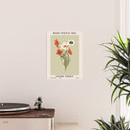 Flower Market, Floral illustration, Retro mid century art Poster Gallery Image 2