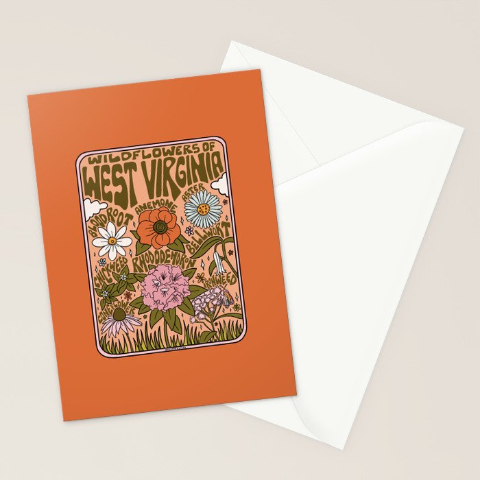West Virginia Wildflowers Stationery Card Gallery Image 2