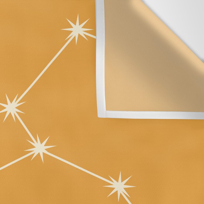 Leo Zodiac Star Constellation Line Art Peach Orange Wall Tapestry Gallery Image 3