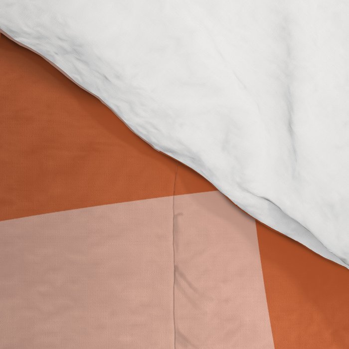 Warped Check Pattern Pumpkin Peach Comforter Gallery Image 4