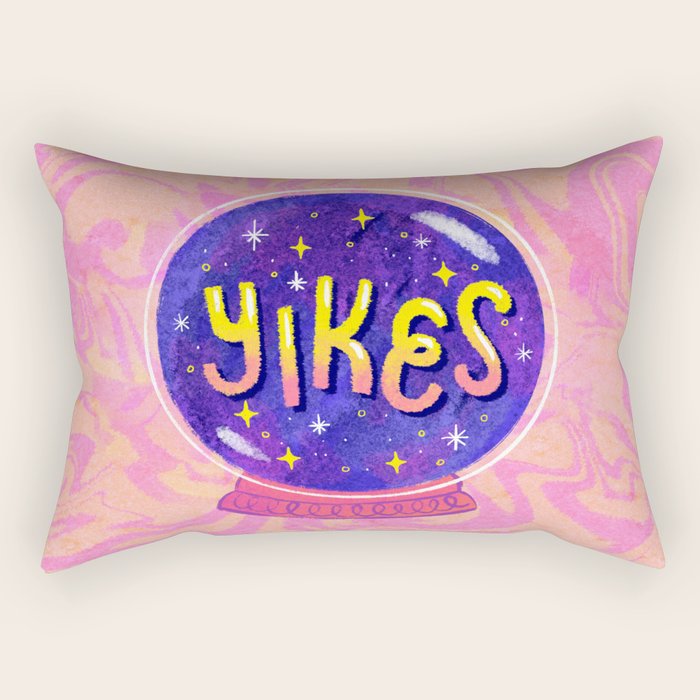 Yikes Crystal Ball Rectangular Pillow Gallery Image 1