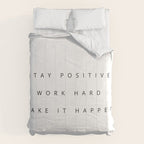 Stay positive Work hard Make it happen Comforter Gallery Image 6