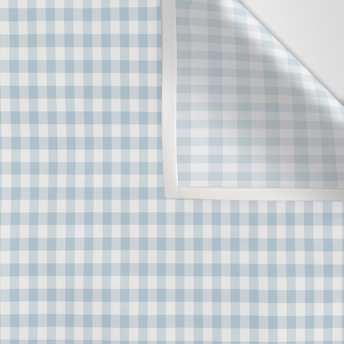 Baby Blue Gingham Check Wall Tapestry Gallery Image 3
