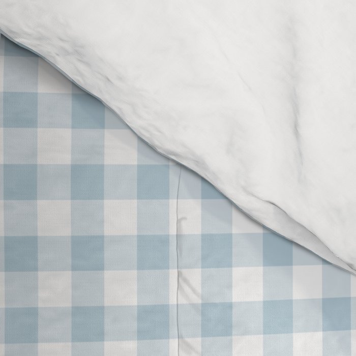 Baby Blue Gingham Check Comforter Gallery Image 4