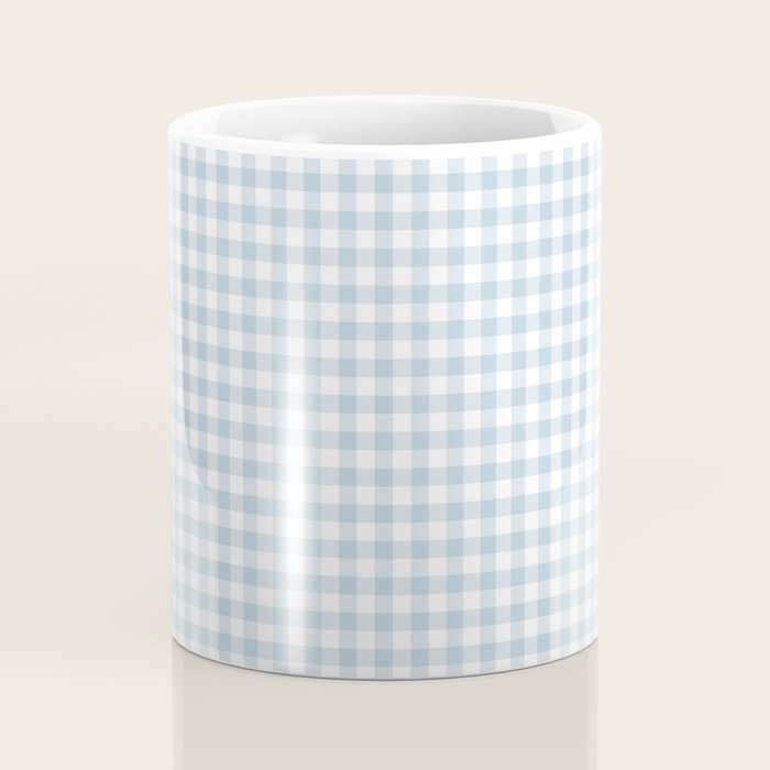 Baby Blue Gingham Check Coffee Mug Gallery Image 4