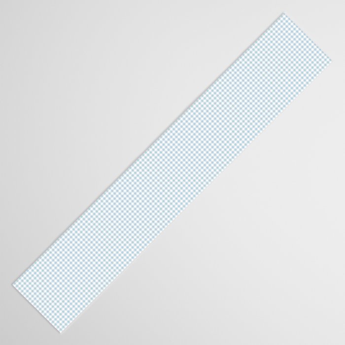 Baby Blue Gingham Check Table Runner Gallery Image 3