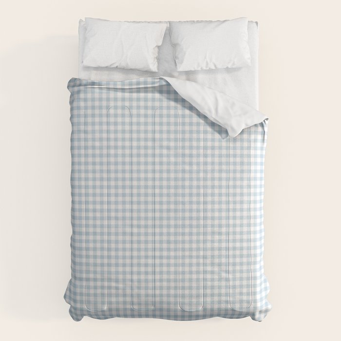 Baby Blue Gingham Check Comforter Gallery Image 6