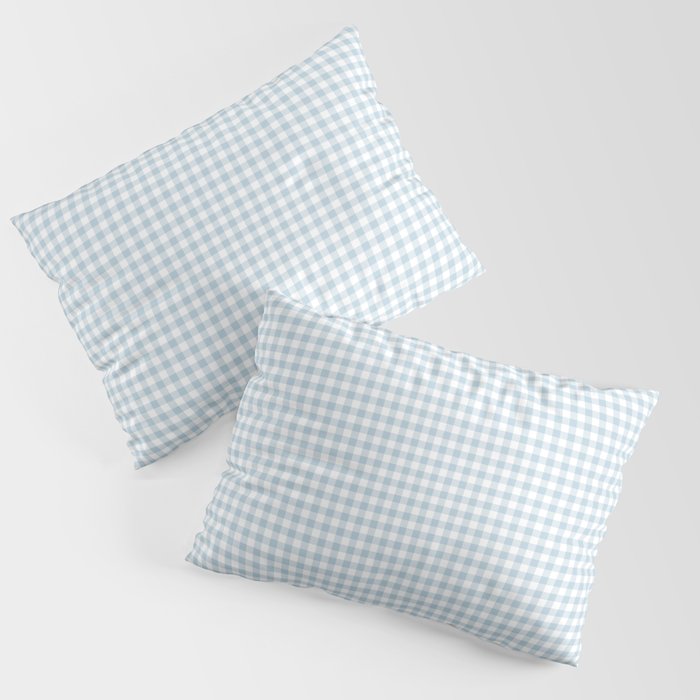 Baby Blue Gingham Check Pillow Sham Gallery Image 3