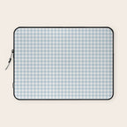 Baby Blue Gingham Check Laptop Sleeve Gallery Image 1