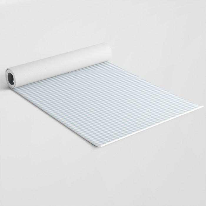 Baby Blue Gingham Check Yoga Mat Gallery Image 2